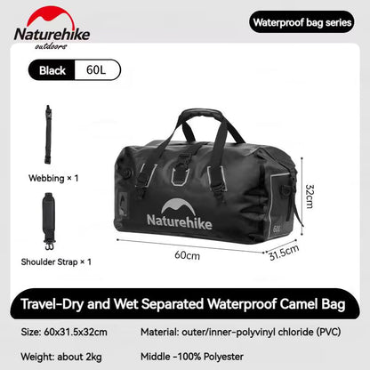 Naturehike Xinglv Waterproof Travel Bag 60L - Black