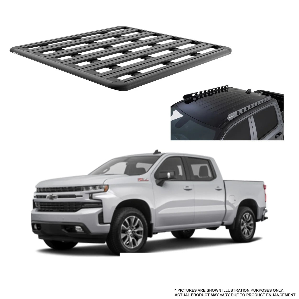 RHINO-RACK | PIONEER PLATFORM 6 | SILVERADO/SIERRA CC 2019+/RAM 1500 | BB 1500MM X 1430MM