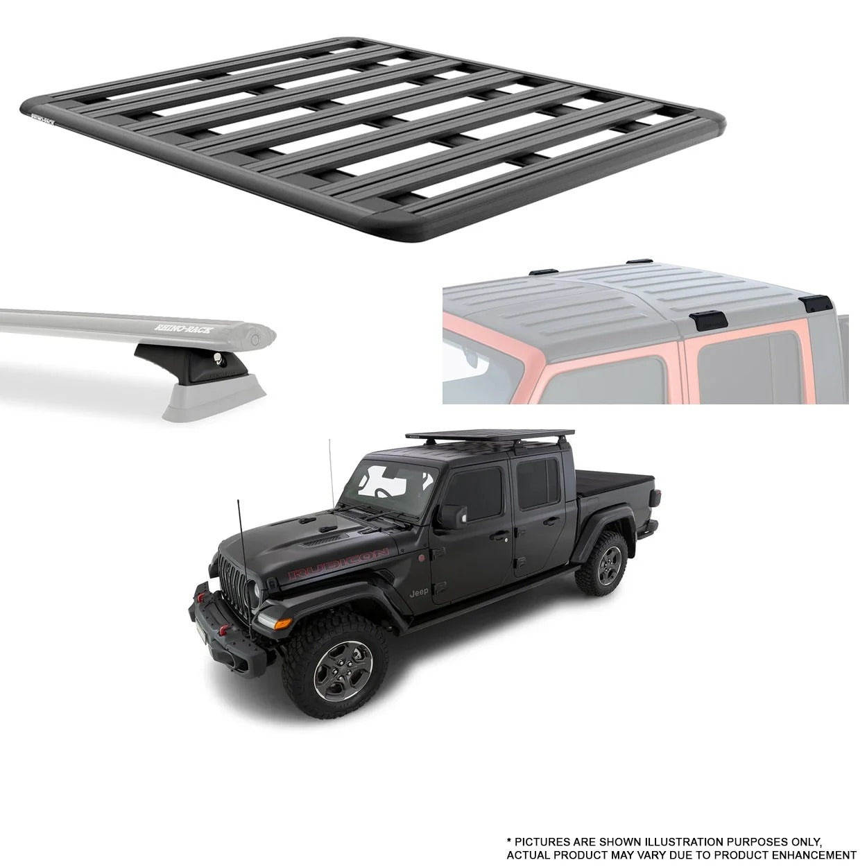 RHINO-RACK | PIONEER PLATFORM 6 | JT (4DR) HARD TOP 2020+ | BB 1300MM X 1430MM