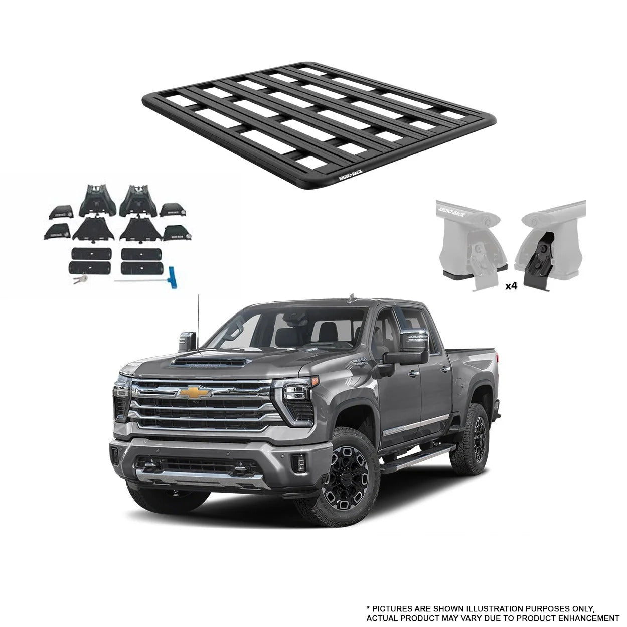 RHINO-RACK | PIONEER PLATFORM 6 | GM 2500HD SILVERADO/SIERRA CC 2020+ | BB 1500MM x 1430MM