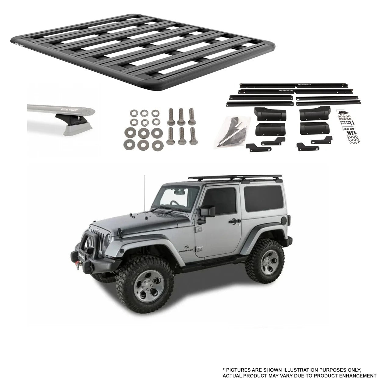 RHINO-RACK | PIONEER PLATFORM 6 | JK (2DR) HARD TOP 2007-2017 | BB 1300MM X 1430MM