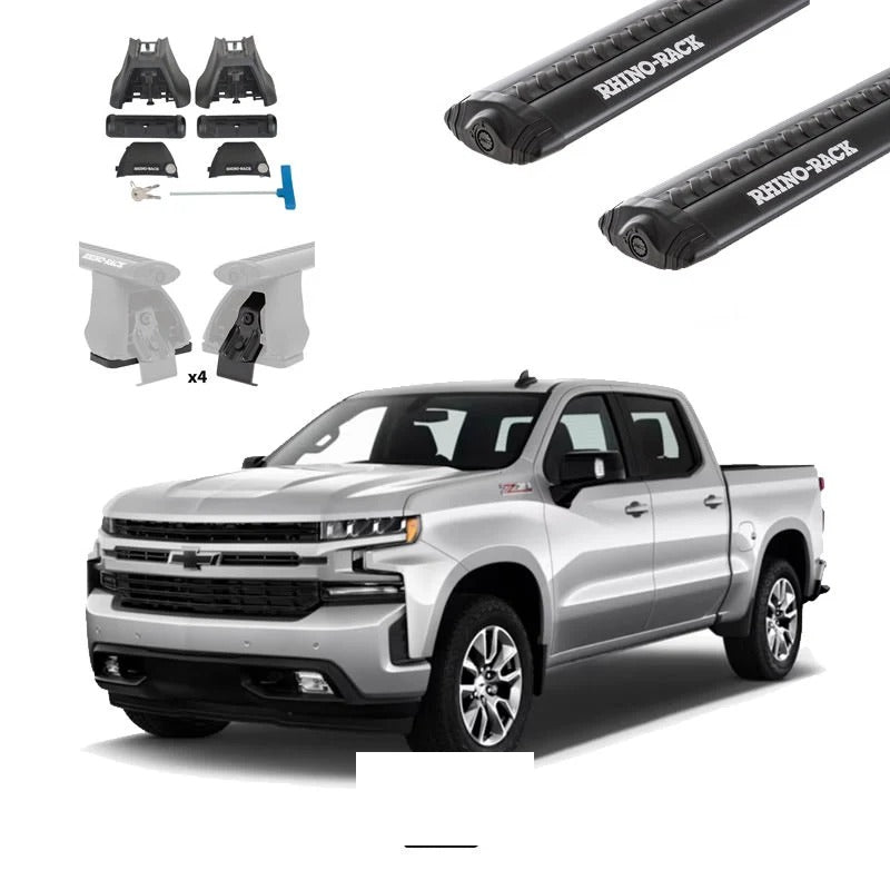 RHINO-RACK | VORTEX BAR 1528MM WITH LEGS AND FITTING KIT | SILVERADO/SIERRA 1500 & 2500HD 2019-2024