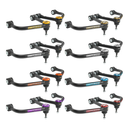 Dirt King 4130 Upper Control Arms - badge color options
