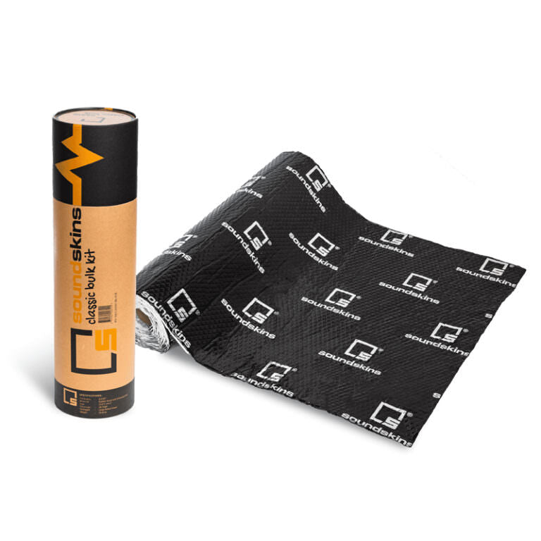 SOUNDSKINS GLOBAL | CLASSIC BULK 2 LAYERED 0.08″ THICK SHEET BUTYL & FOIL | BLACK