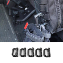 BUILTRIGHT | LOCKING TECH PANEL CARABINERS | BLACK | 5 PC KIT