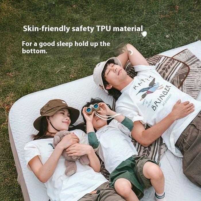 Naturehike DREAM Series Brushed Inflatable Air Mattress with Built-in Pump 200x180x20 - Ice Coffee