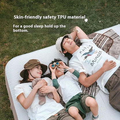 Naturehike DREAM Series Brushed Inflatable Air Mattress with Built-in Pump 200x180x20 - Ice Coffee