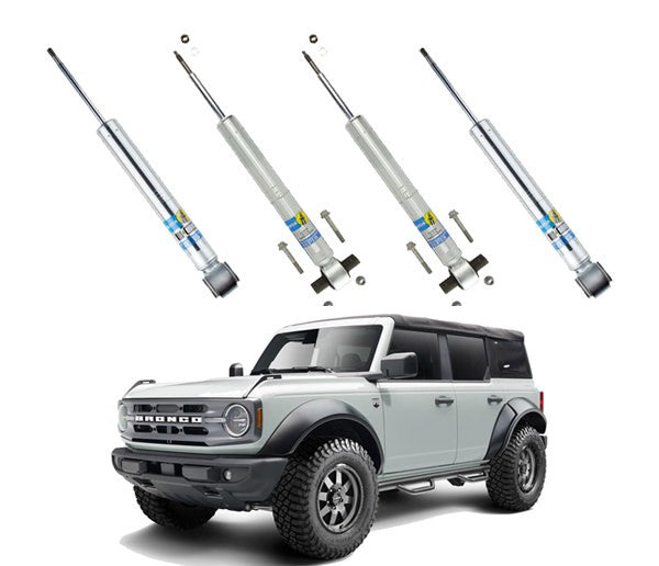 BILSTEIN | 0.7-2.5″ FRONT & 0-2.0″ REAR 5100 SHOCKS KIT | BRONCO 4DR 4WD 2021+