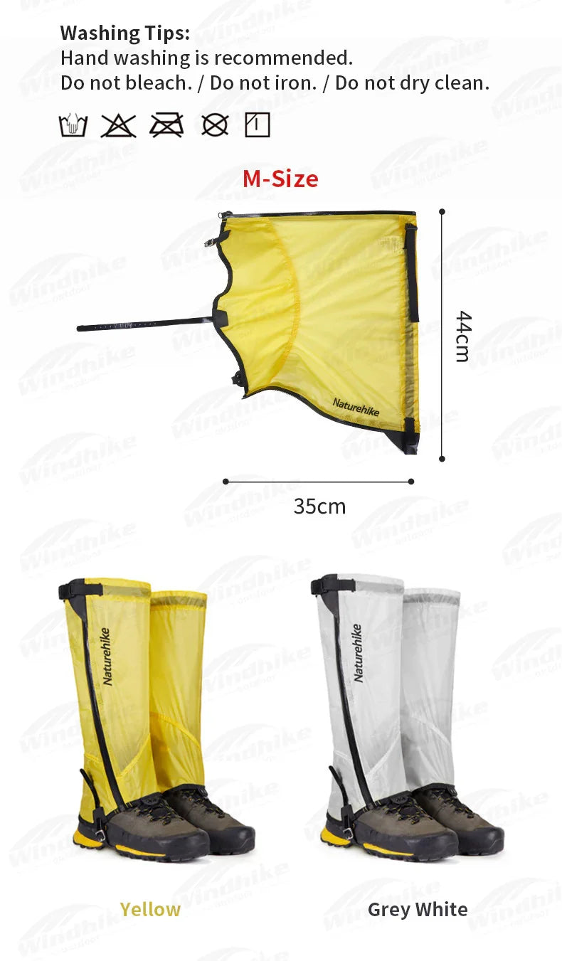 Naturehike Ultralight Nylon Gaiters L (44-46) - Grey