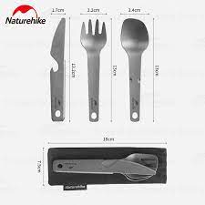 Naturehike titanium knife, fork and Spoon set - Titanium