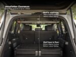 Light Cargo Barrier, Standalone Shelf to suit the Toyota Prado 250 / Lexus GX 550 ( Large Side Panels )