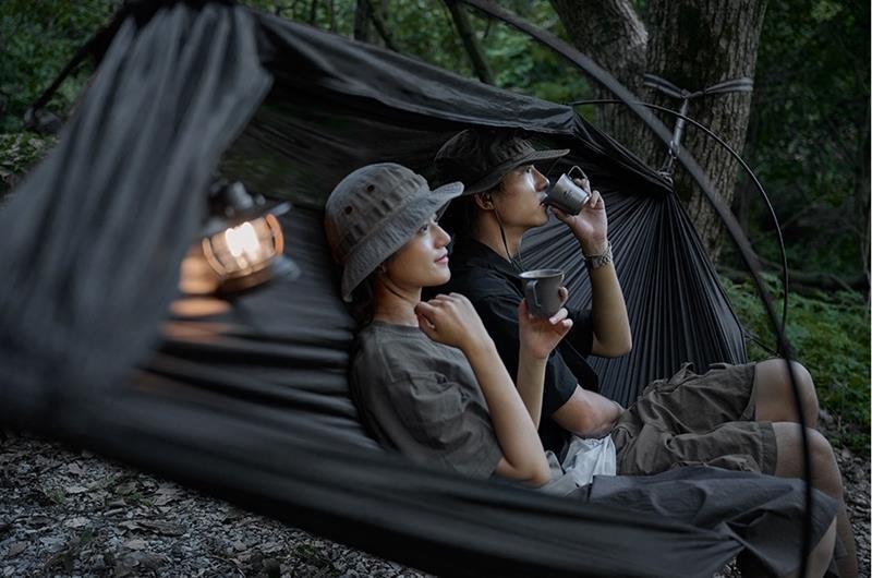 Naturehike DC-C06-Flyingboat 02 3-in-1 Anti-mosquito Hammock - Black