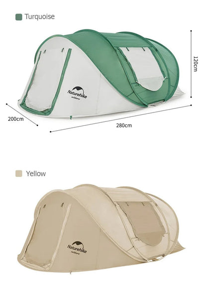 Naturehike 3-4 Hand Pop Up Automatic Tent - Apricot