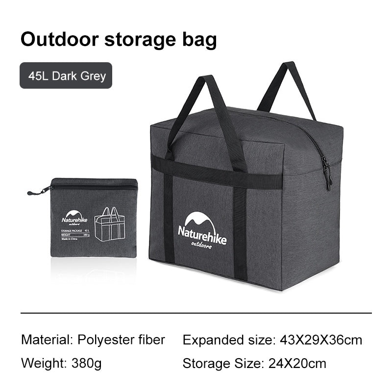 Naturehike Updated outdoor storage Bag (45litre) - Dark Grey